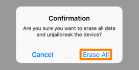 Erase All on Cydia Eraser